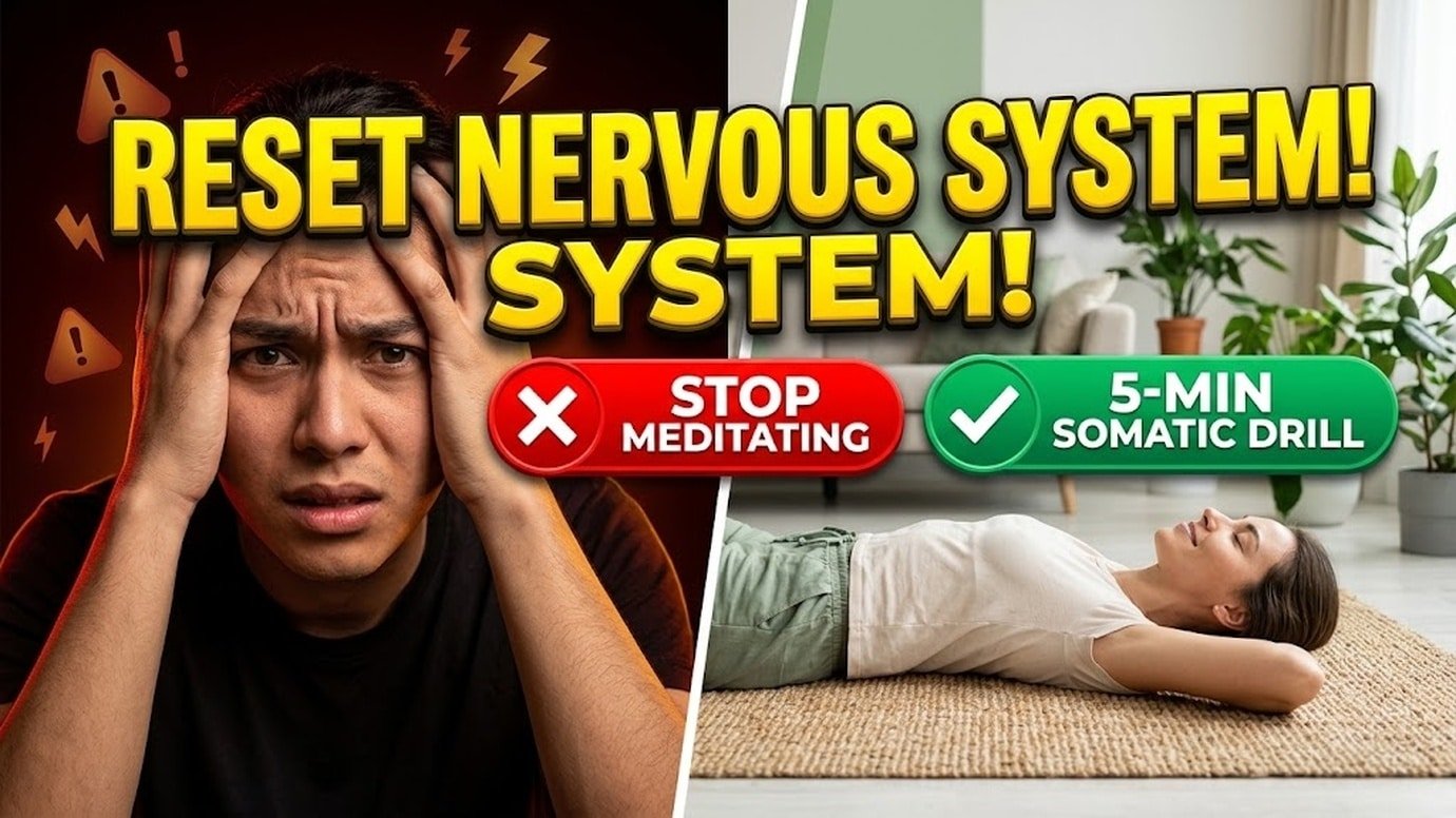 Person learning how to reset nervous system using 5 minute somatic drills and nervous system regulation