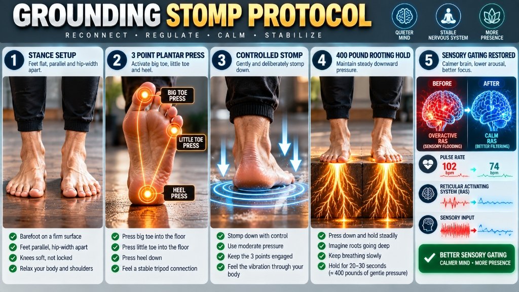 somatic grounding exercises for sensory overload 5 step plantar press tutorial