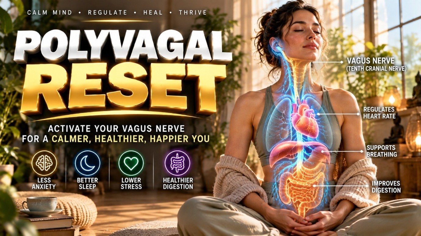 Polyvagal theory exercises for beginners guide showing vagus nerve anatomy and calming autonomic drills