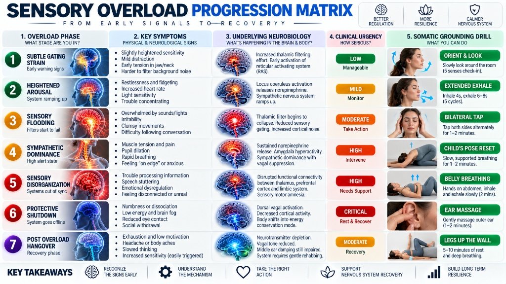 somatic grounding exercises for sensory overload symptom progression chart